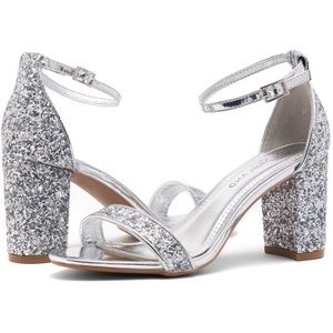 FREE SHIPPING - Women's Open Toe Ankle Strap Chunky Block Low Heel Dress Pump